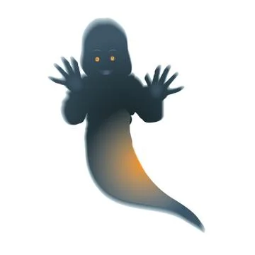Vector illustration of a dcary dark ghost with lbright eyes. Nice ghost for Illustrazione stock