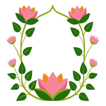 Vector illustration decoration floral frame for card hand drawn Stock Illustration