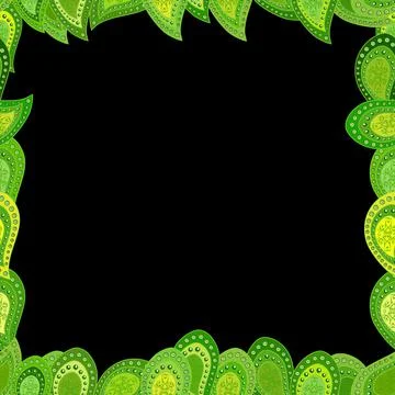 Vector illustration. Decoration pattern style. Decorative vintage frames and bor Illustrazione stock