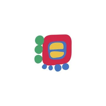 Vector illustration dedicated to a colorful Aztec and Mayan style pattern on a Illustrazione stock
