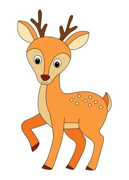 Vector illustration a deer is doing the smiling Stock Illustration