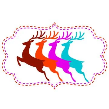 Vector illustration of deer イラスト素材
