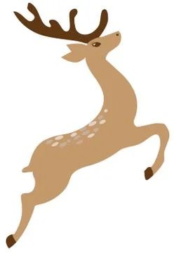Vector Illustration Deer Illustrazione stock