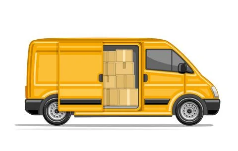Vector illustration of Delivery Van Stock Illustration