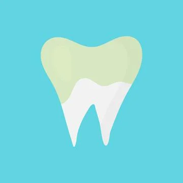 Vector illustration of a denture tooth in a flat style Stock Illustration
