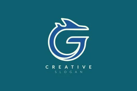 Vector illustration design of the combination of the letters g, j, and plane. Stock Illustration