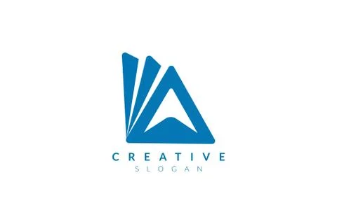 Vector illustration design of a combined three triangle shape. Minimalist and Stock Illustration