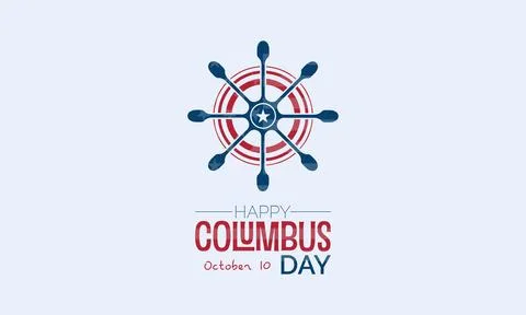Vector illustration design concept of happy columbus day observed on october  Stock Illustration