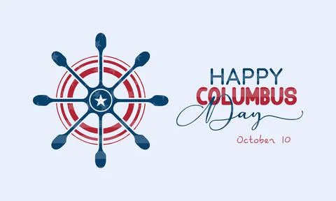 Vector illustration design concept of happy columbus day observed on october  Stock Illustration