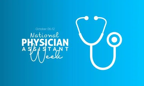 Vector illustration design concept of national physician assistant week obser Stock Illustration