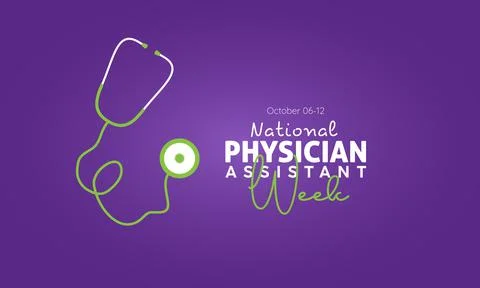 Vector illustration design concept of national physician assistant week obser Stock Illustration
