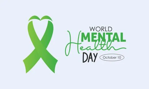 Vector illustration design concept of world mental health day observed on oct Stock Illustration
