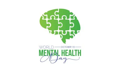 Vector illustration design concept of world mental health day observed on oct Stock Illustration