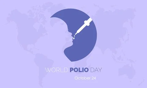 Vector illustration design concept of world polio day observed on october 24 Stock Illustration