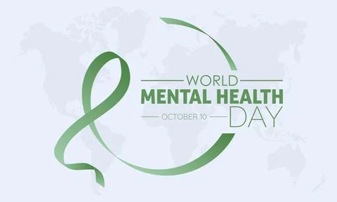 Vector illustration design concept of world mental health day observed on oct Stock Illustration