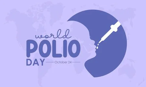 Vector illustration design concept of world polio day observed on october 24 Stock Illustration