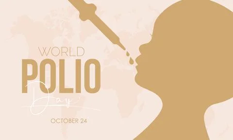 Vector illustration design concept of world polio day observed on october 24 Stock Illustration