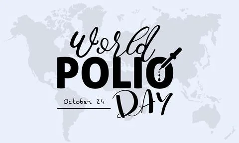 Vector illustration design concept of world polio day observed on october 24 Stock Illustration