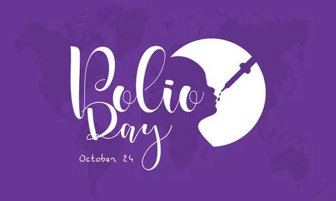 Vector illustration design concept of world polio day observed on october 24 Stock Illustration