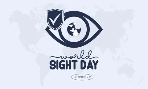 Vector illustration design concept of world sight day observed on october 13 Stock Illustration