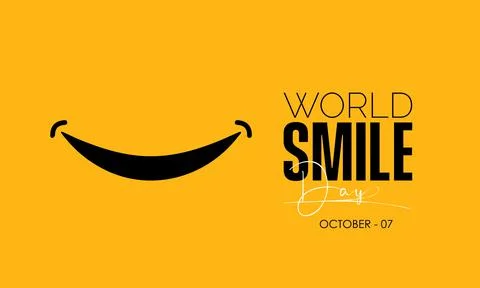 Vector illustration design concept of World Smile Day observed on october 7 Stock Illustration