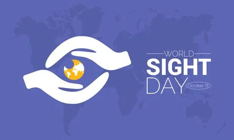 Vector illustration design concept of world sight day observed on october 13 Stock Illustration