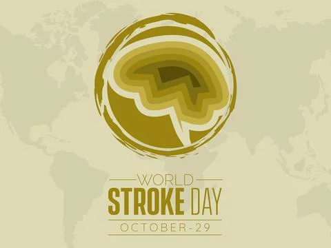 Vector illustration design concept of world stroke day observed on october 29 Stock Illustration