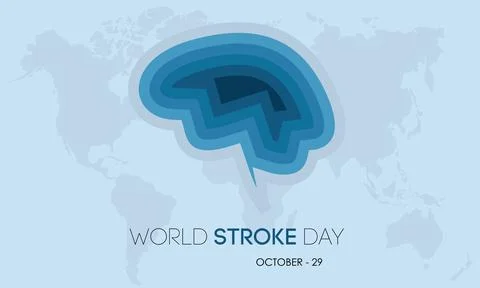 Vector illustration design concept of world stroke day observed on october 29 Stock Illustration