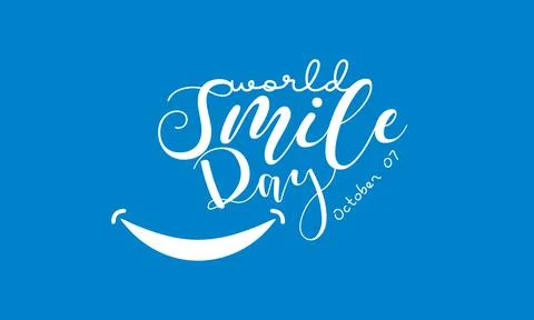 Vector illustration design concept of World Smile Day observed on october 7 Stock Illustration