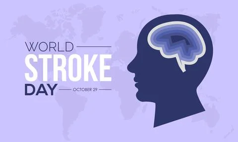 Vector illustration design concept of world stroke day observed on october 29 Stock Illustration