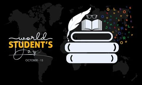 Vector illustration design concept of world students day observed on october  Illustrazione stock
