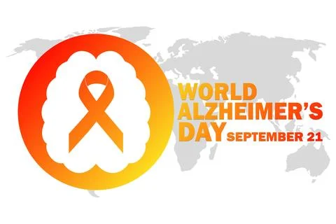 Vector illustration design concept of World alzheimer's day observed on eve.. Stock Illustration