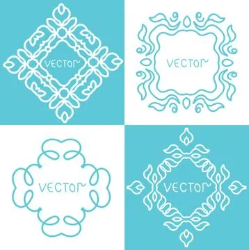 Vector illustration. Design elements vintage isolated on white background. 库存插图