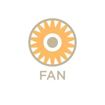 Vector illustration design fan logo company Stock Illustration