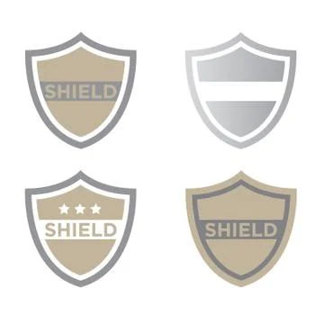 Vector illustration design shield logo company Stock Illustration
