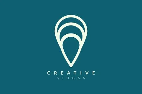 Vector illustration design of symbol position position. Minimalist and simple Illustrazione stock