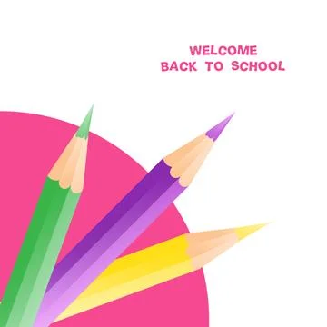 Vector illustration with design template for Back to school event banner with Stock Illustration