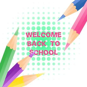 Vector illustration with design template for Back to school event banner with Stock Illustration