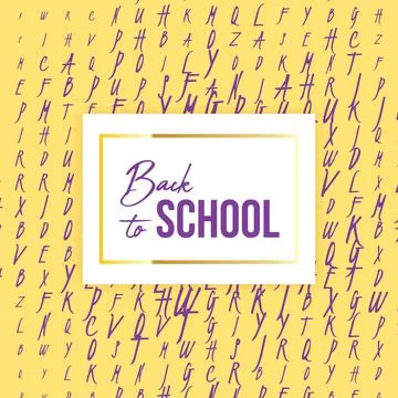 Vector illustration with design template for Back to school event banner with Stock Illustration
