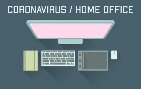 Vector illustration of designer working desk Stock Illustration