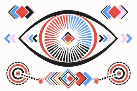Vector illustration of the designer's view of abstract creativity Stock Illustration