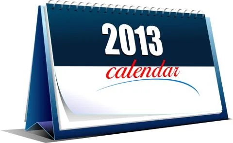 Vector illustration of desk calendar. 2013 year Stock Illustration