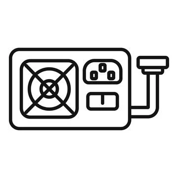Vector illustration of desktop power supply unit Stock Illustration