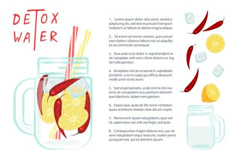 Vector illustration of Detox water Stock Illustration