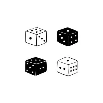 Vector illustration of dices. 스톡 일러스트