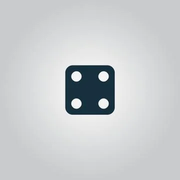 Vector illustration of a die - side with 4 Illustrazione stock