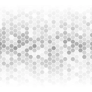 Vector illustration of different shade gray hexagon cells background. 스톡 일러스트