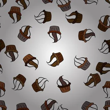 Vector illustration. Of different types of beautiful modern cakes, such as choco 스톡 일러스트