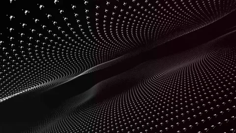 Vector illustration. Digital future technology concept. Wave dots flow particles Stock Footage 231906738