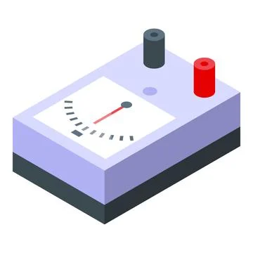 Vector illustration of a digital multimeter in isometric perspective for Stock Illustration